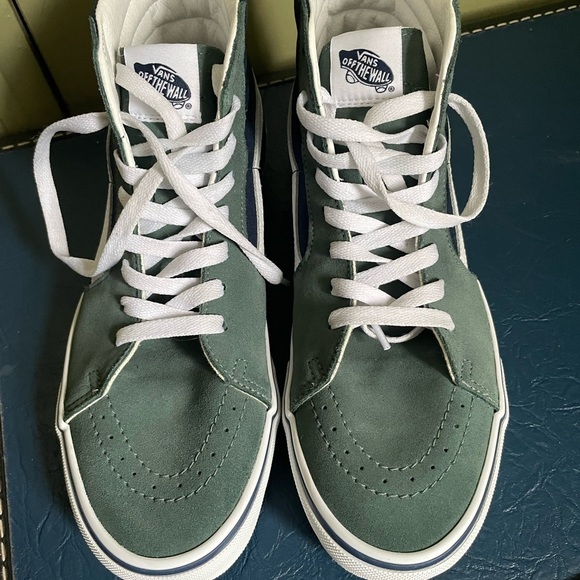 Vans “Sample Not For Resale” Men's High-Top Sneakers - Green and White Sz 9 - Picture 7 of 8